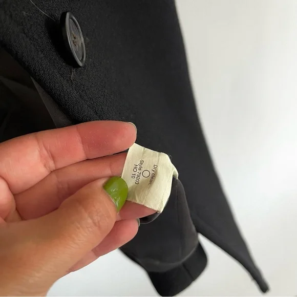 J. Crew Black Classic Lady Day Coat In Italian Double-cloth Wool With Th - Picture 14 of 16